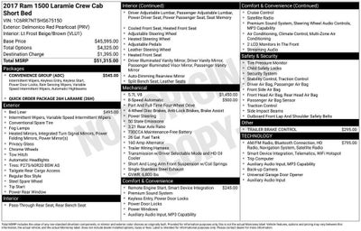 2017 RAM 1500 Laramie Crew Cab 4x4 5'7" Box