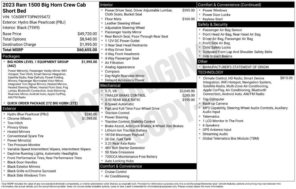 2023 RAM 1500 Big Horn