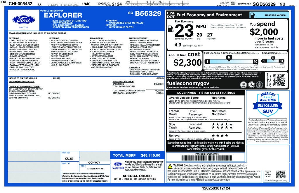 2025 Ford Explorer ST-Line
