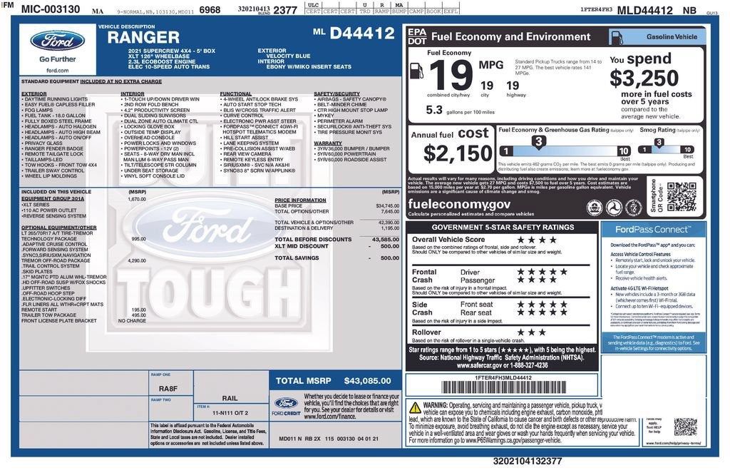 2021 Ford Ranger XLT