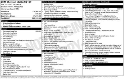 2024 Chevrolet Malibu RS