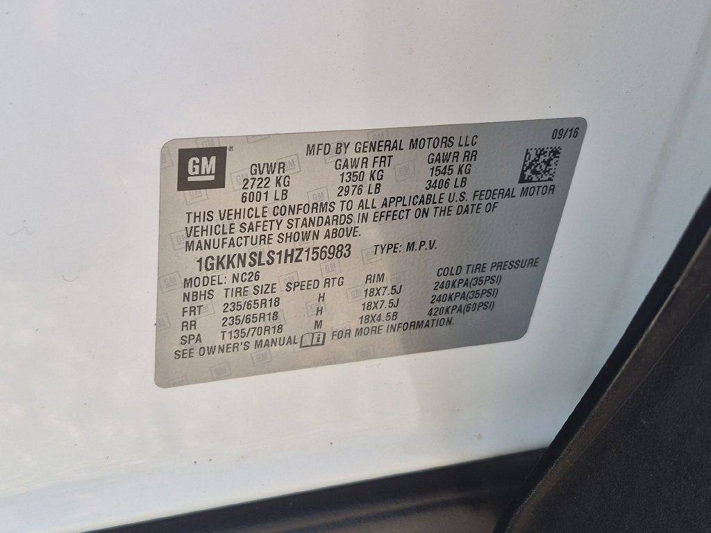 2017 GMC Acadia SLE