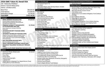 2026 GMC Yukon XL Denali