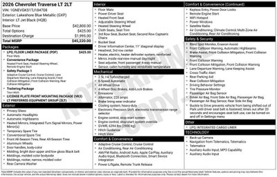 2026 Chevrolet Traverse LT