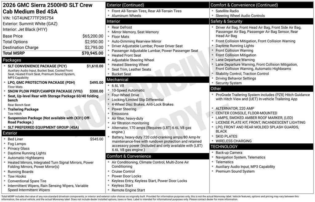 2026 GMC Sierra 2500 HD SLT
