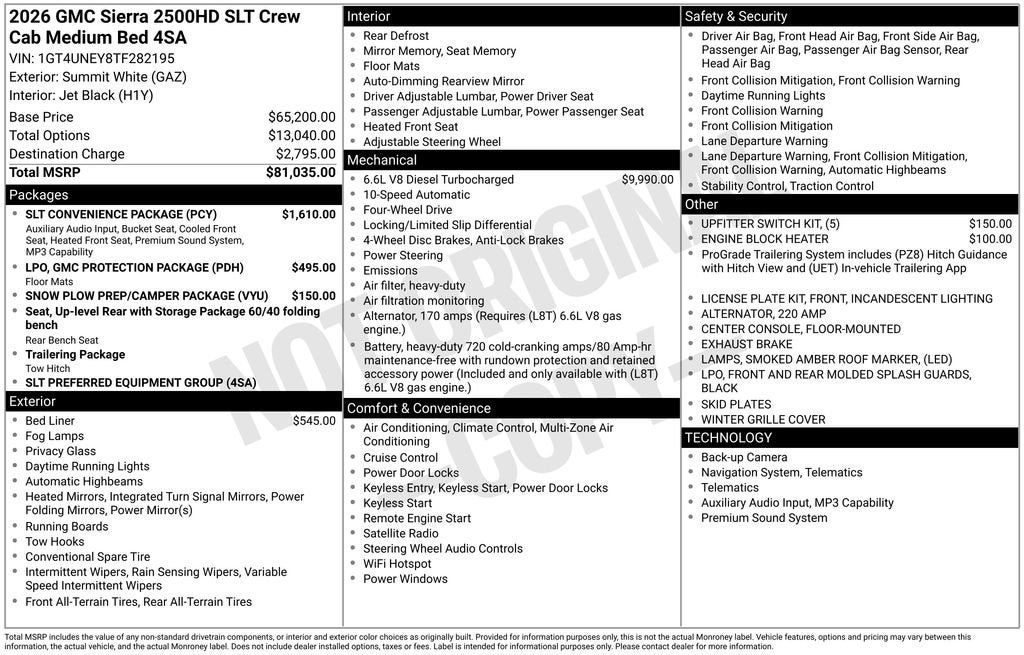 2026 GMC Sierra 2500 HD SLT
