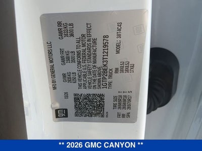 2026 GMC Canyon Elevation