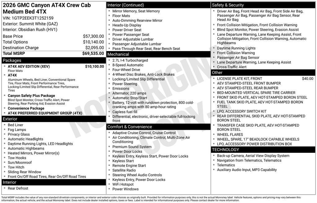 2026 GMC Canyon AT4X