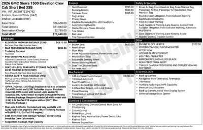 2026 GMC Sierra 1500 Elevation