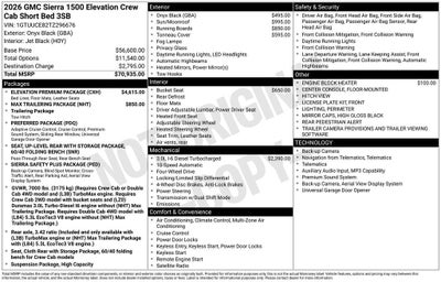 2026 GMC Sierra 1500 Elevation