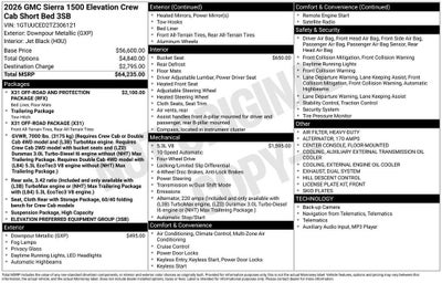 2026 GMC Sierra 1500 Elevation