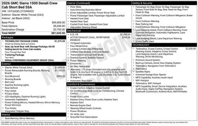 2026 GMC Sierra 1500 Denali