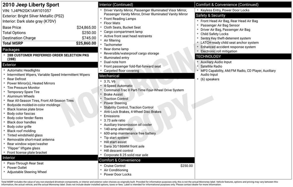 2010 Jeep Liberty Sport
