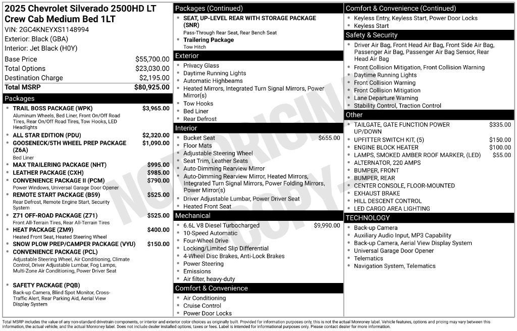 2025 Chevrolet Silverado 2500 HD LT