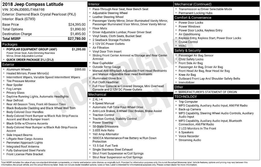 2018 Jeep Compass Latitude 4x4