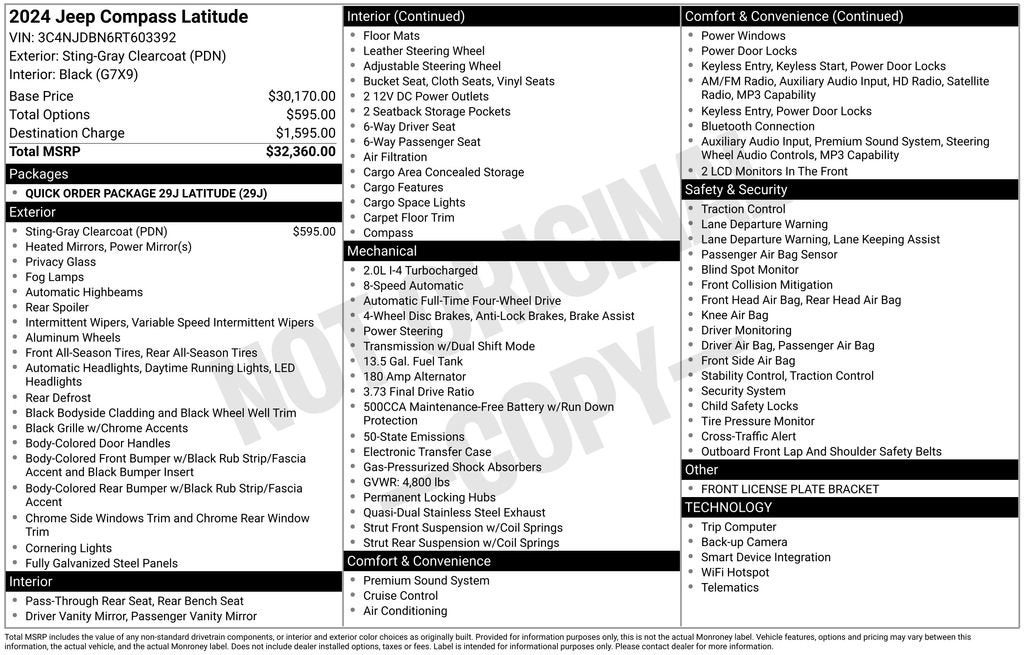 2024 Jeep Compass Latitude 4x4