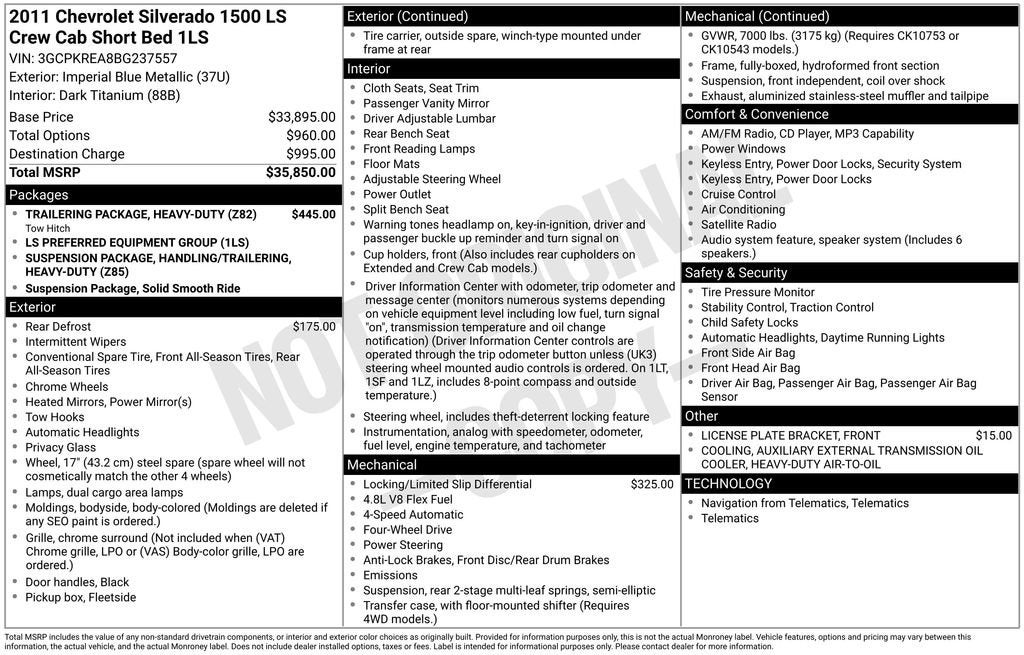 2011 Chevrolet Silverado 1500 LS