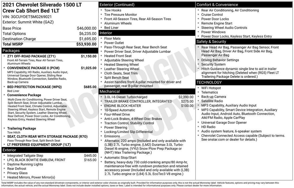 2021 Chevrolet Silverado 1500 LT