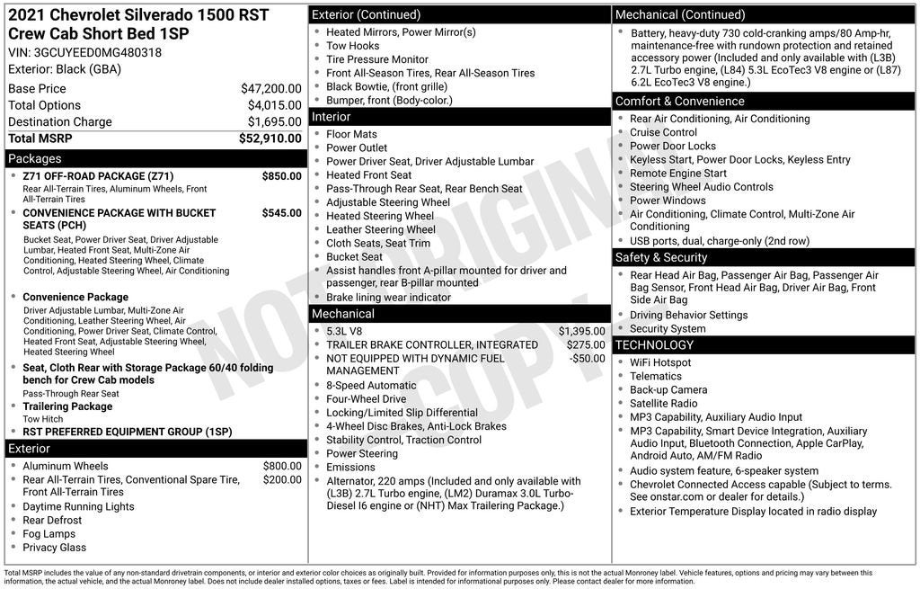 2021 Chevrolet Silverado 1500 RST