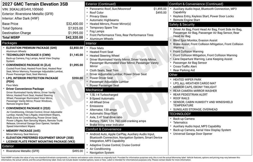 2027 GMC Terrain AWD Elevation