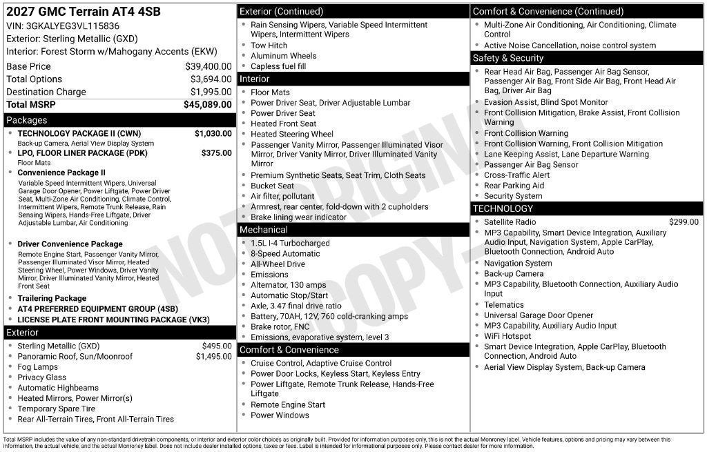2027 GMC Terrain AT4