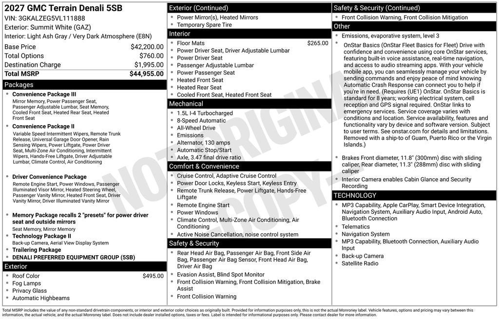 2027 GMC Terrain Denali