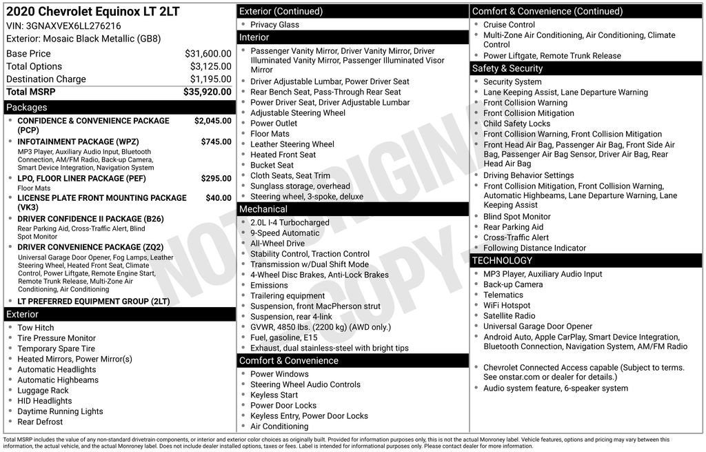 2020 Chevrolet Equinox LT
