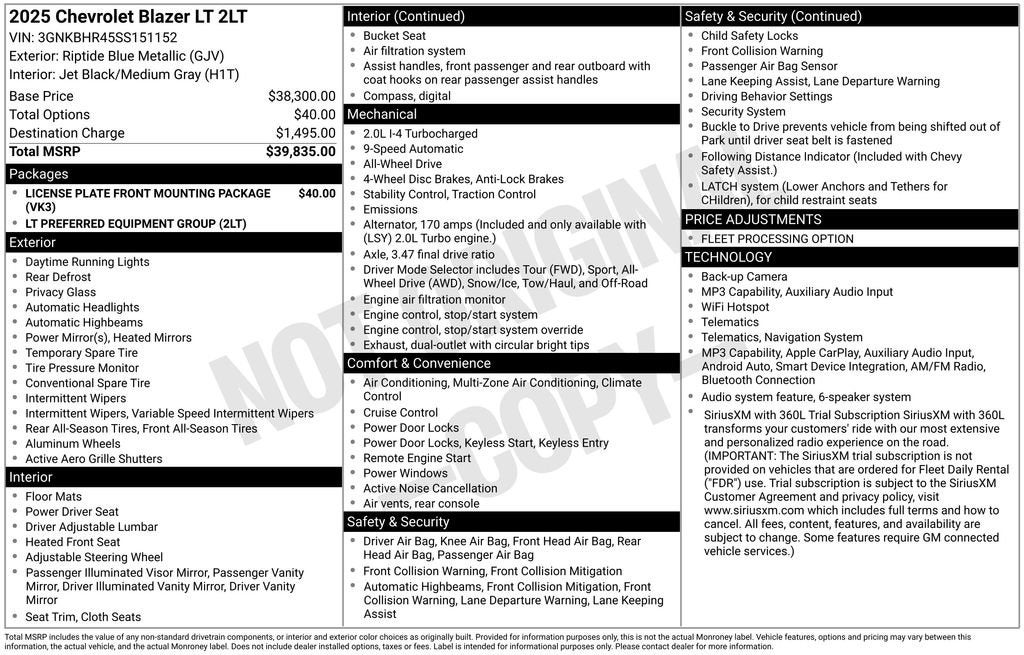 2025 Chevrolet Blazer 2LT