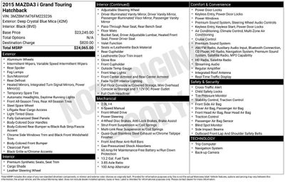 2015 Mazda Mazda3 Hatchback i Grand Touring