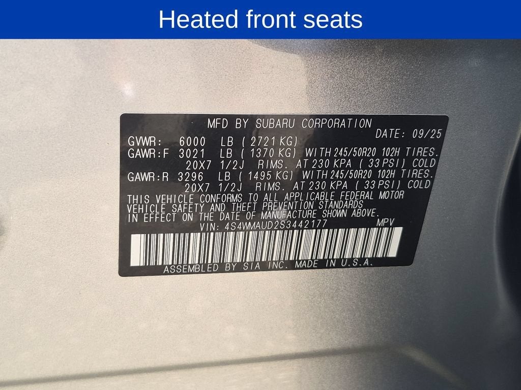 2025 Subaru Ascent Touring 7-Passenger