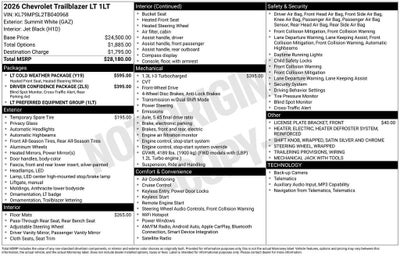 2026 Chevrolet Trailblazer LT