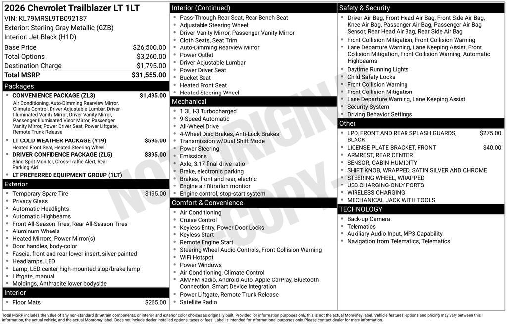 2026 Chevrolet Trailblazer LT