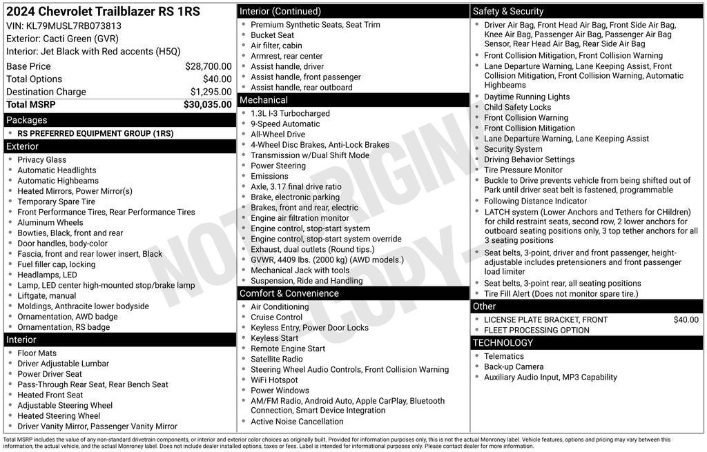 2024 Chevrolet Trailblazer RS